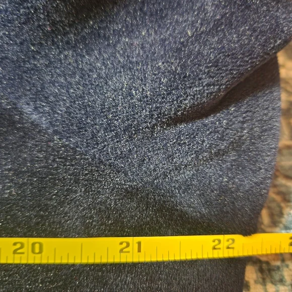 Navy Blue and Yellow Women's Hoodie Sweater - Picture 11 of 12